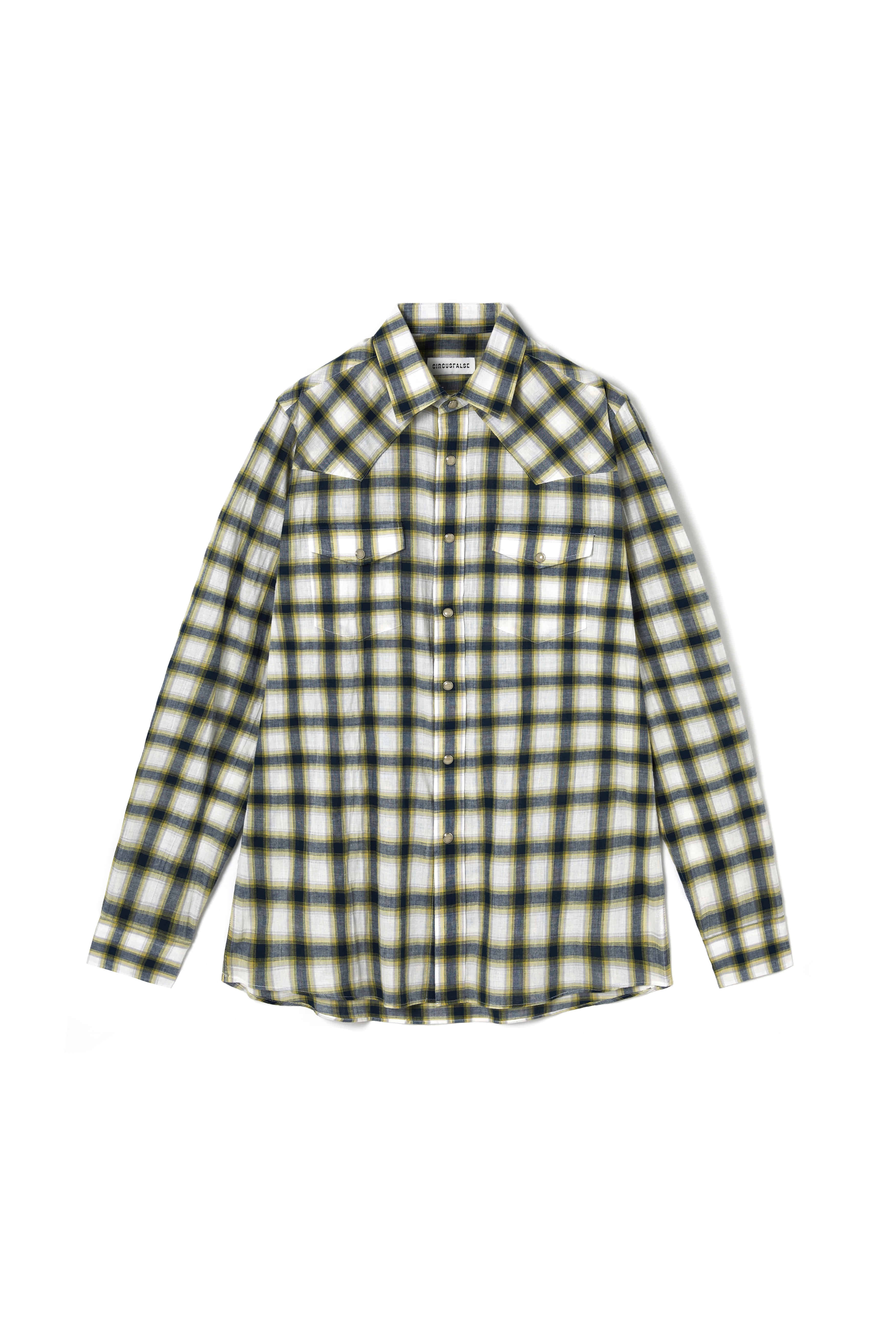 WESTERN SHIRTS IN YELLOW MULTI CHEKED