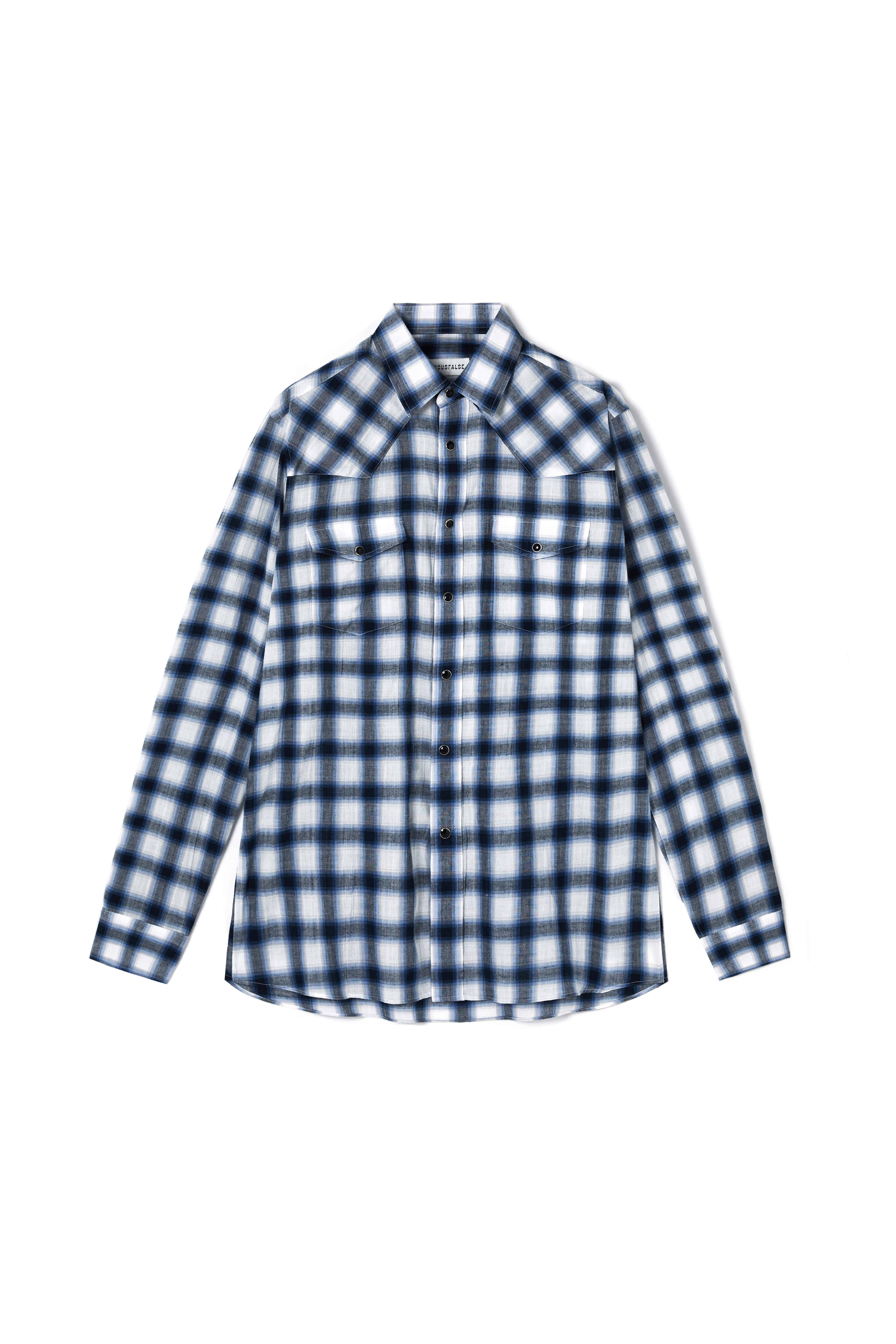 WESTERN SHIRTS IN NAVY MULTI CHEKED