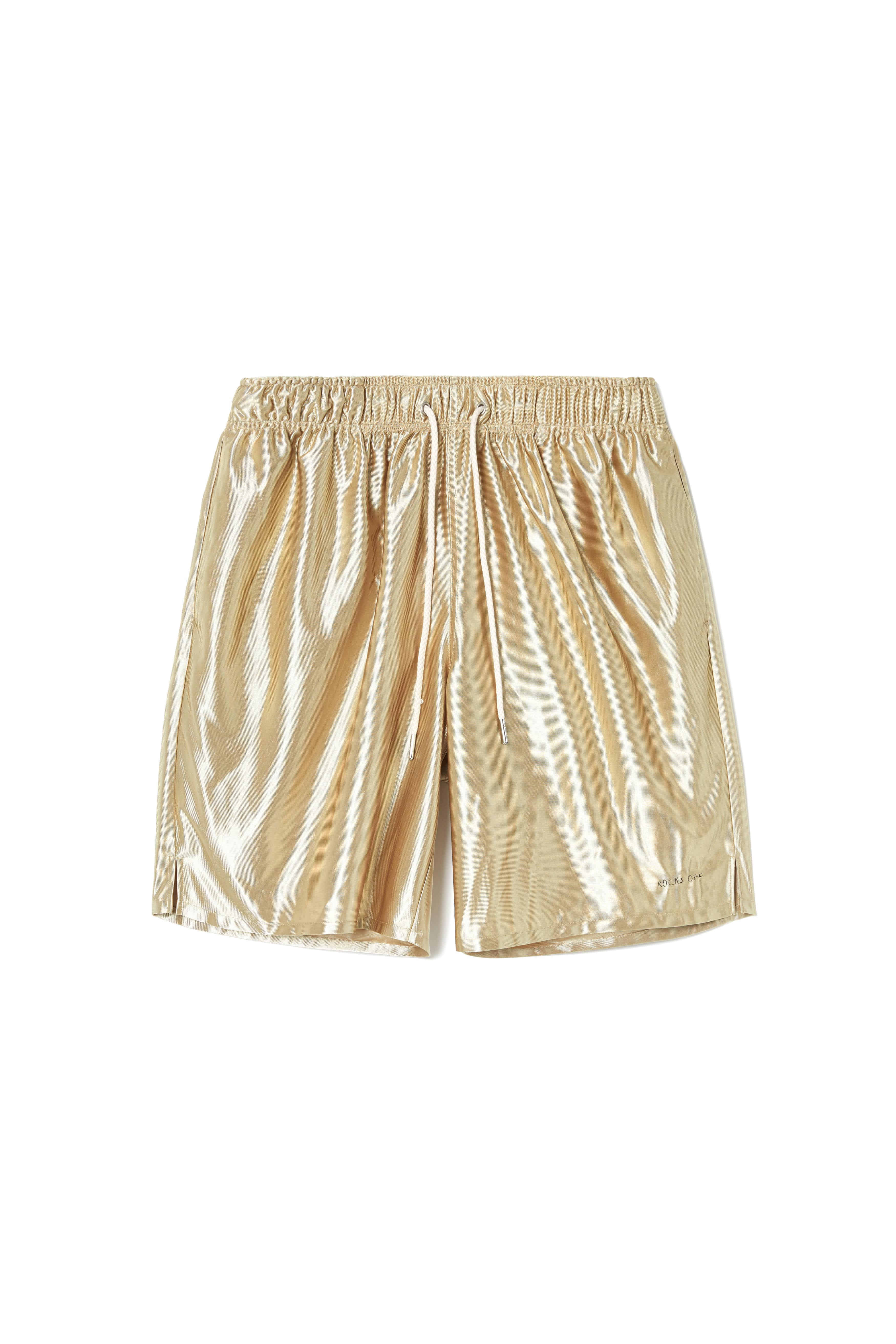SHINING SHORTS IN CHAMPAGNE GOLD