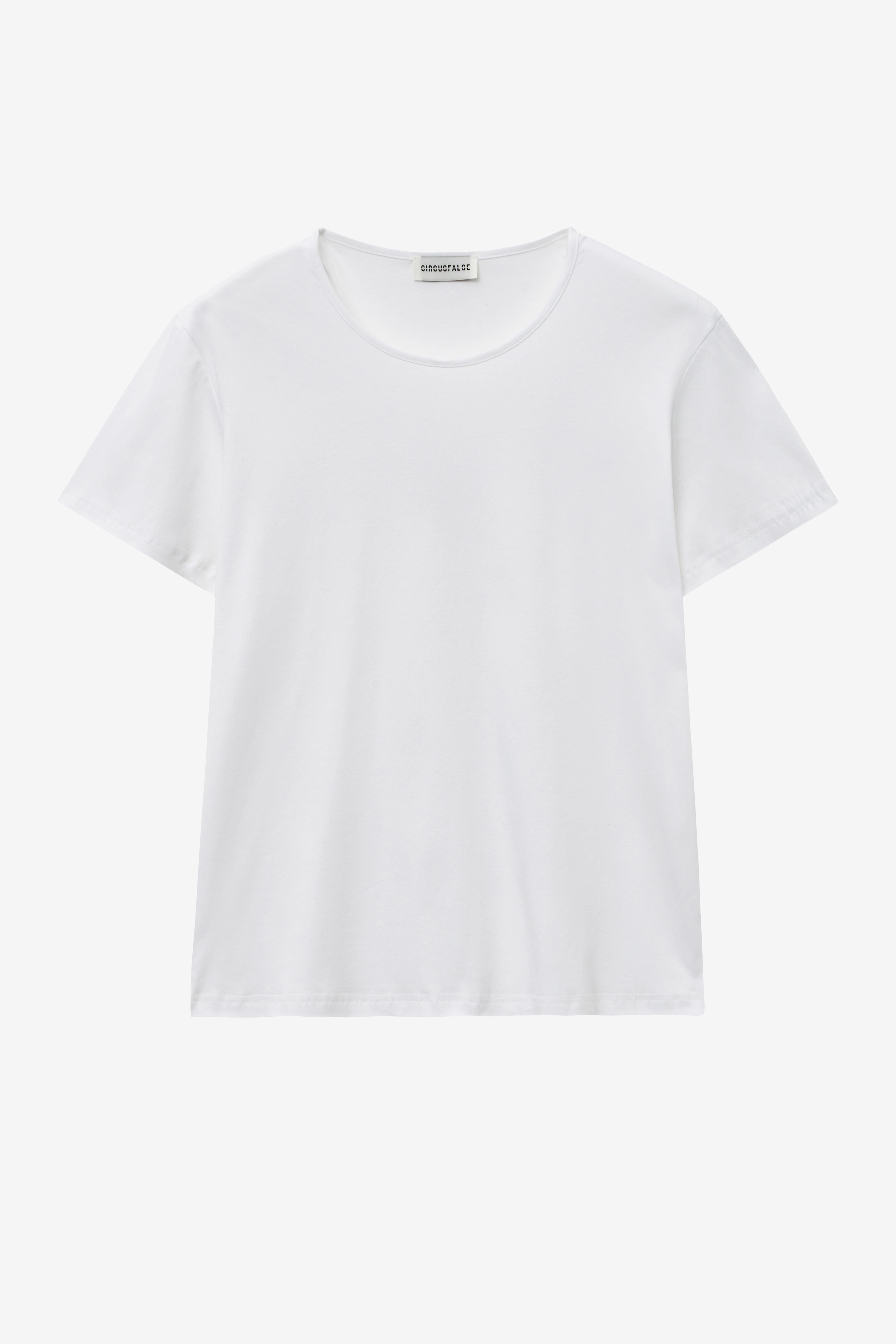 유 넥 티셔츠 (WHITE)